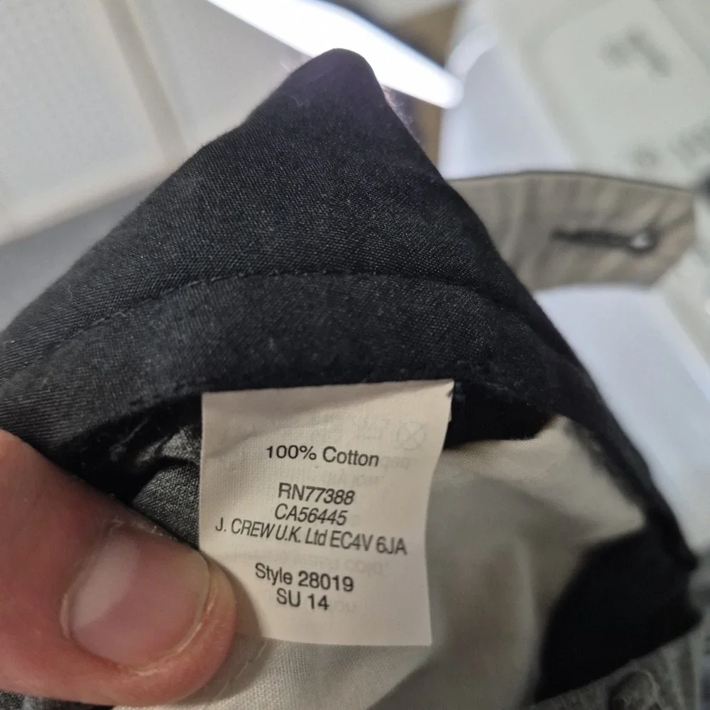 J. Crew Bedford Pants Mens 34x30 Gray Slim Fit Chino Khaki New Cotton